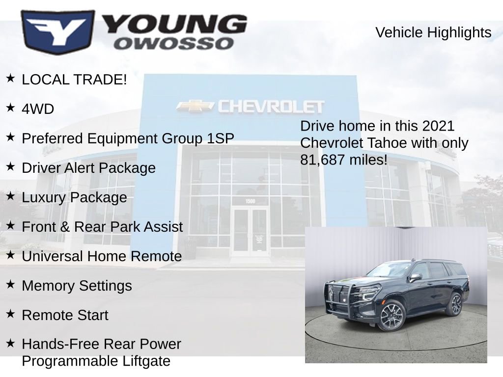 Used 2021 Chevrolet Tahoe RST w/ Luxury Package image 8