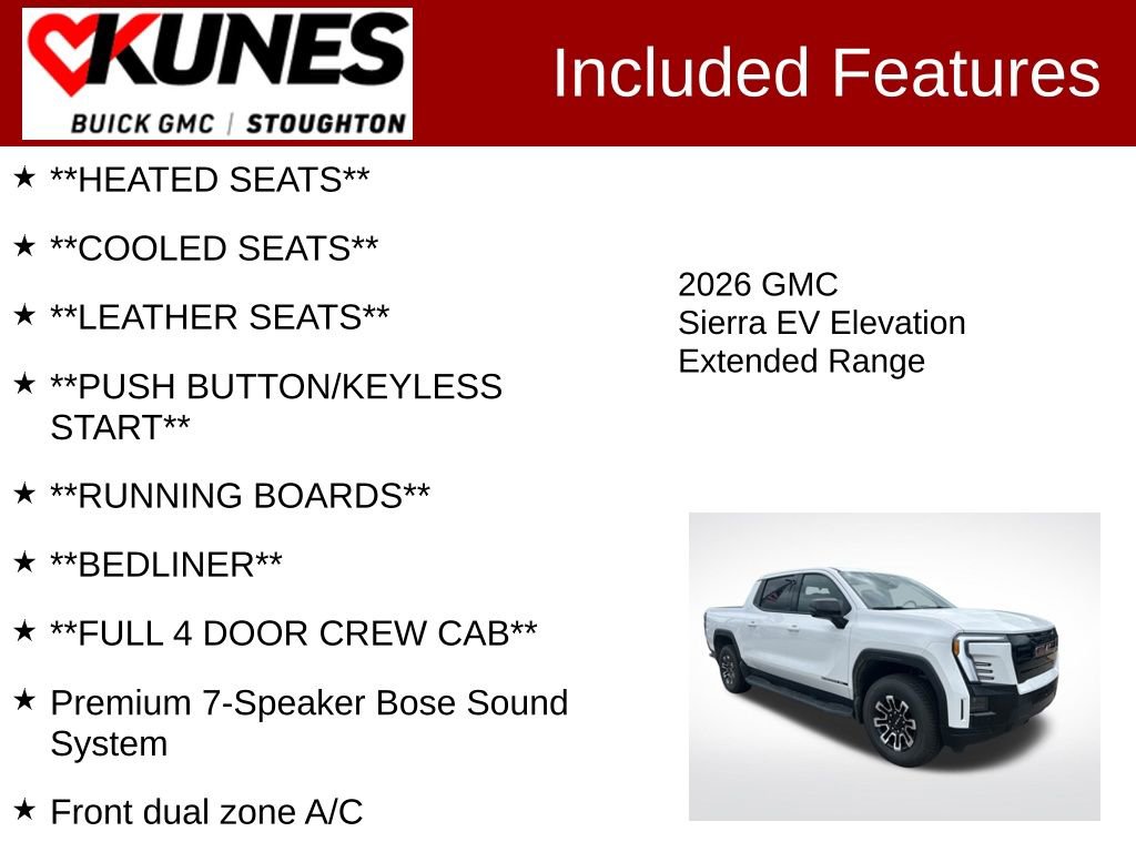 New 2026 GMC Sierra EV Elevation w/ Premium Package image 3