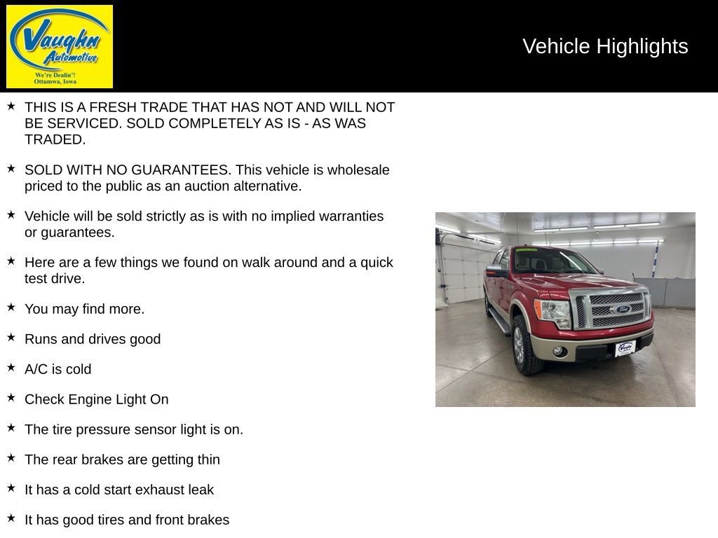 Used 2010 Ford F150 Lariat AWD/4WD image 2