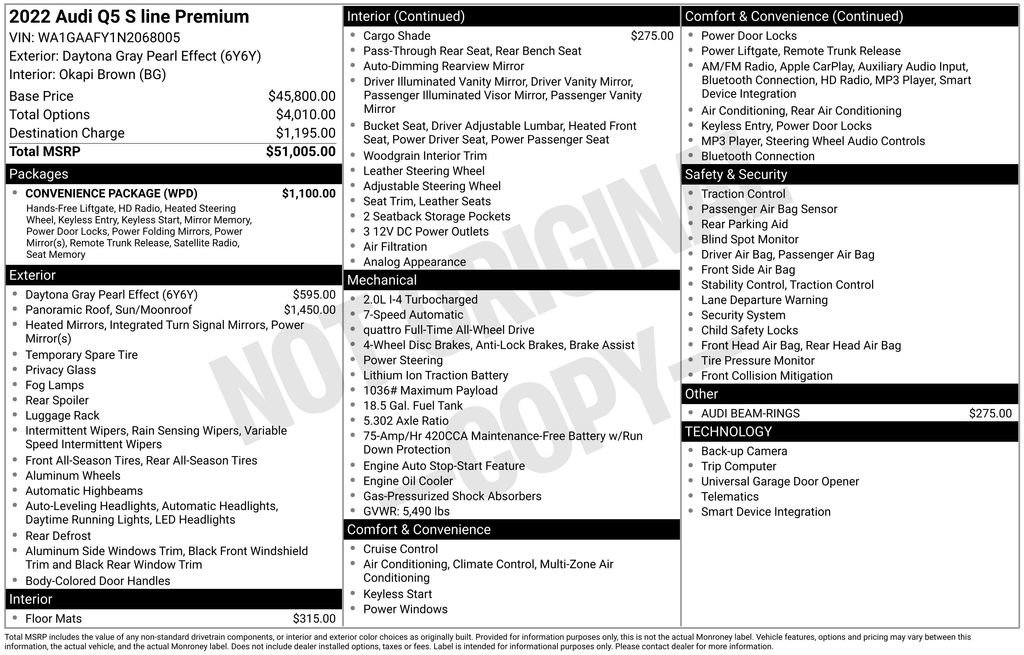 Used 2022 Audi Q5 2.0T Premium w/ Convenience Package image 63