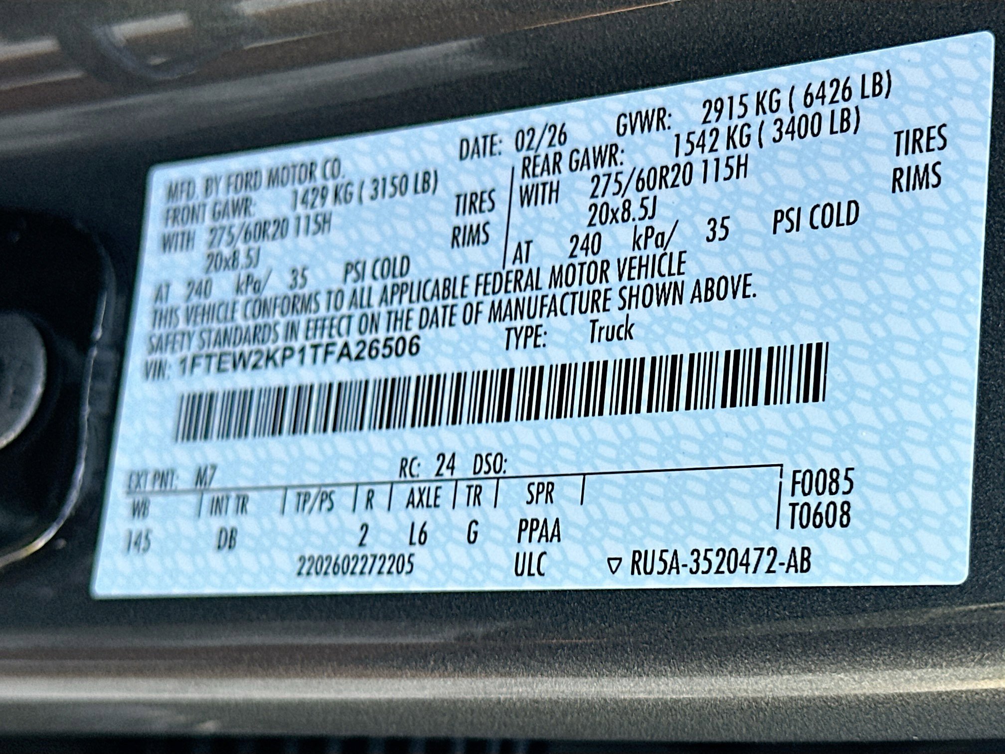 New 2026 Ford F150 STX w/ Equipment Group 200A image 20