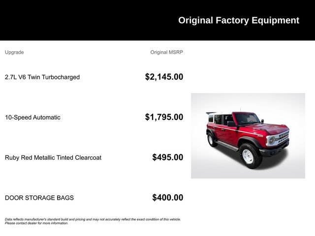 Used 2025 Ford Bronco Heritage Edition AWD/4WD image 9