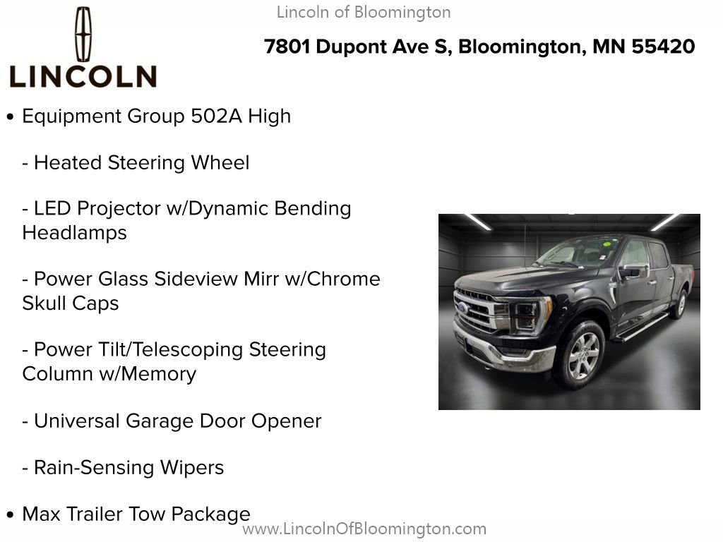 Used 2022 Ford F150 Lariat w/ Equipment Group 502A High image 9