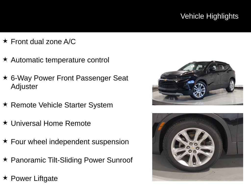 Used 2019 Chevrolet Blazer LT w/ Sun and Wheels Package AWD/4WD image 32
