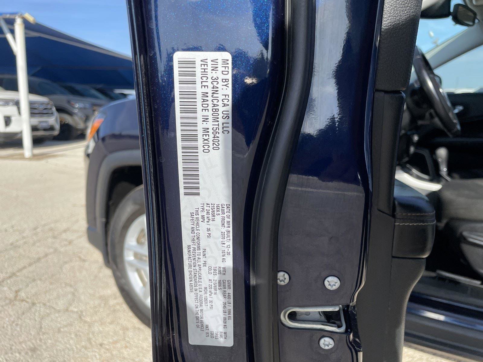 Used 2021 Jeep Compass Sport w/ Cold Weather Group image 37