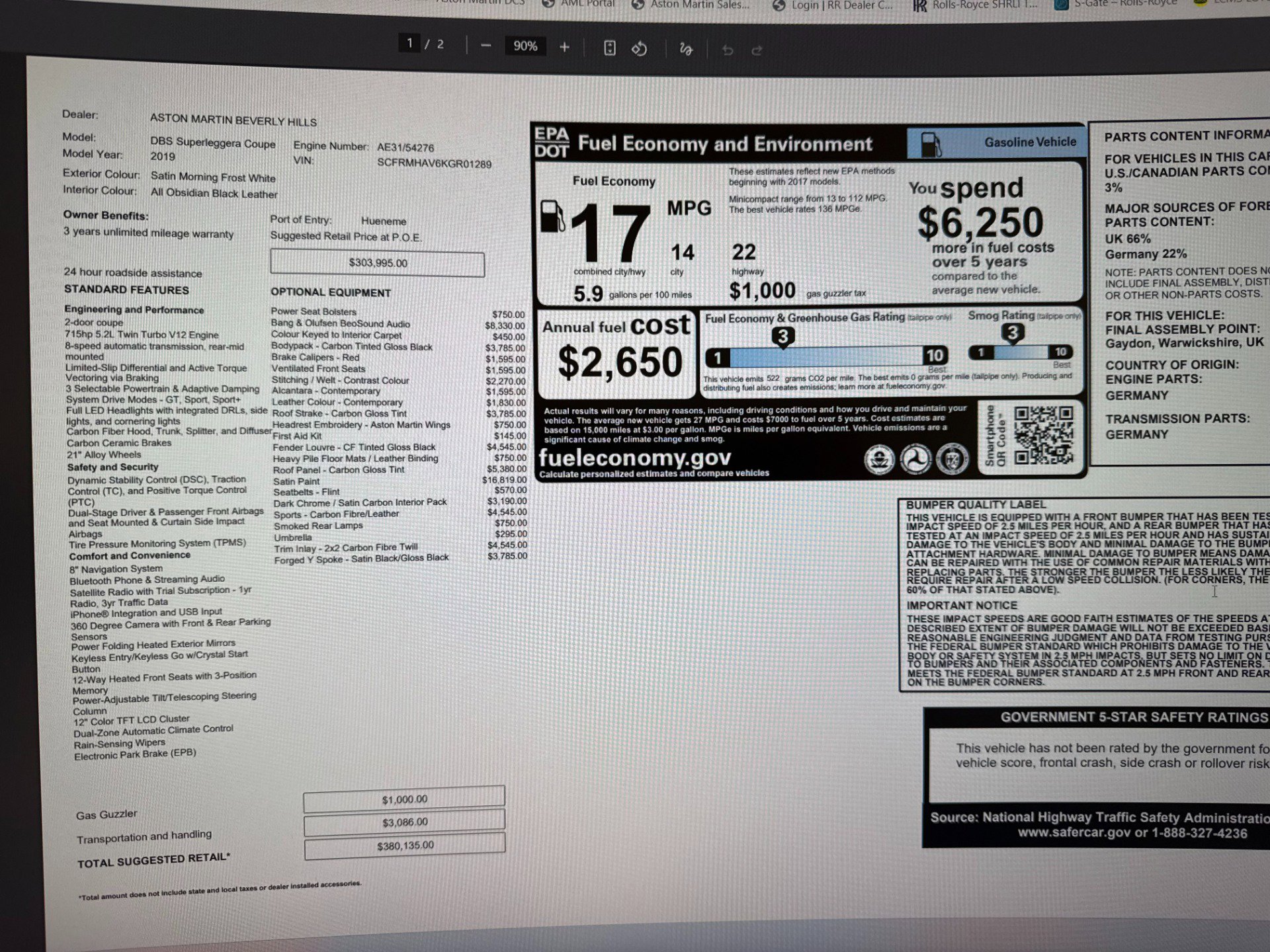 Used 2019 Aston Martin DBS Superleggera image 22