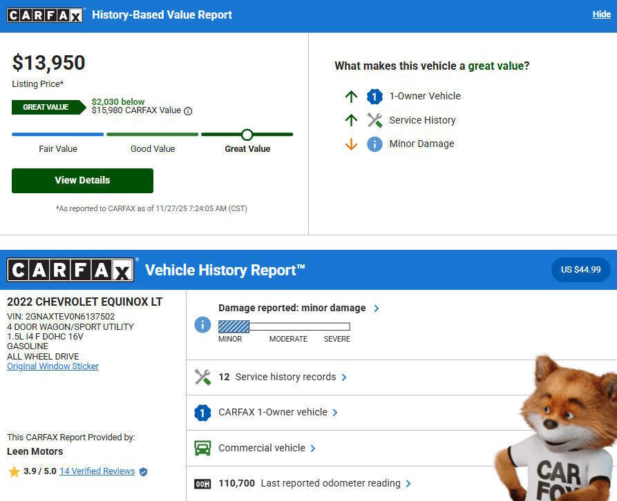 Used 2022 Chevrolet Equinox LT w/ Driver Convenience Package image 2