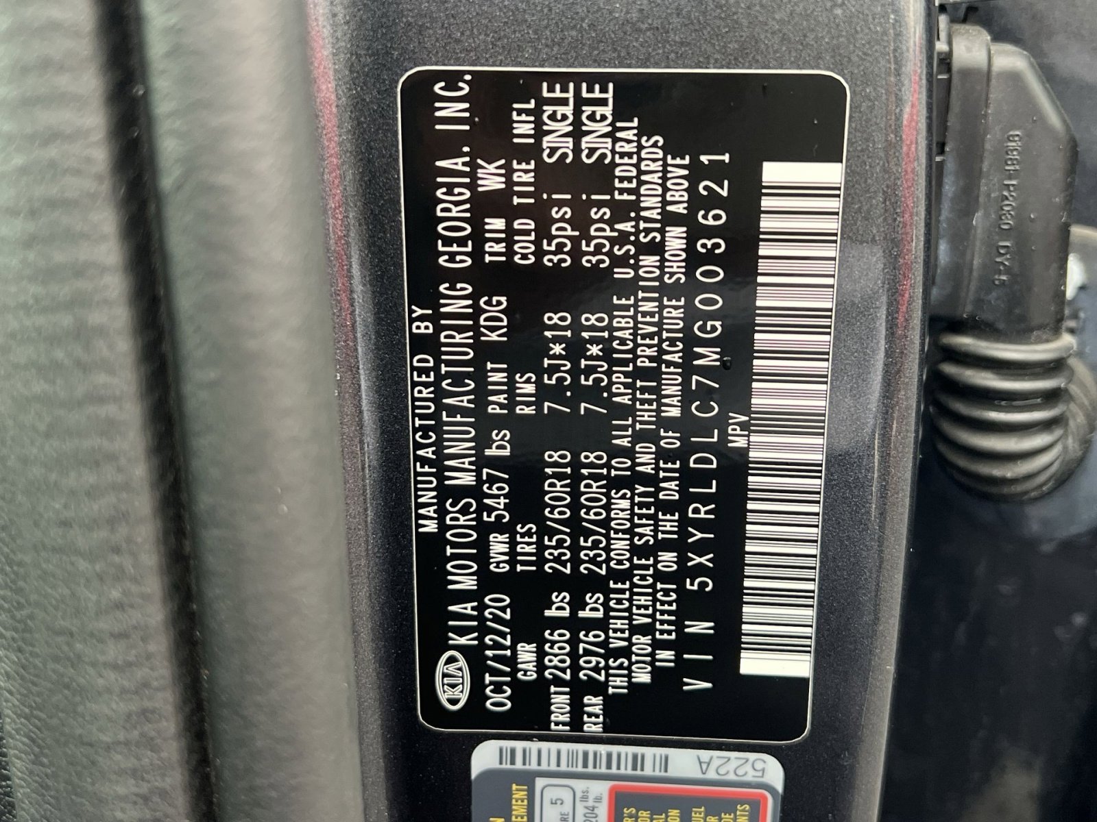 Used 2021 Kia Sorento S w/ Panoramic Sunroof Package image 32