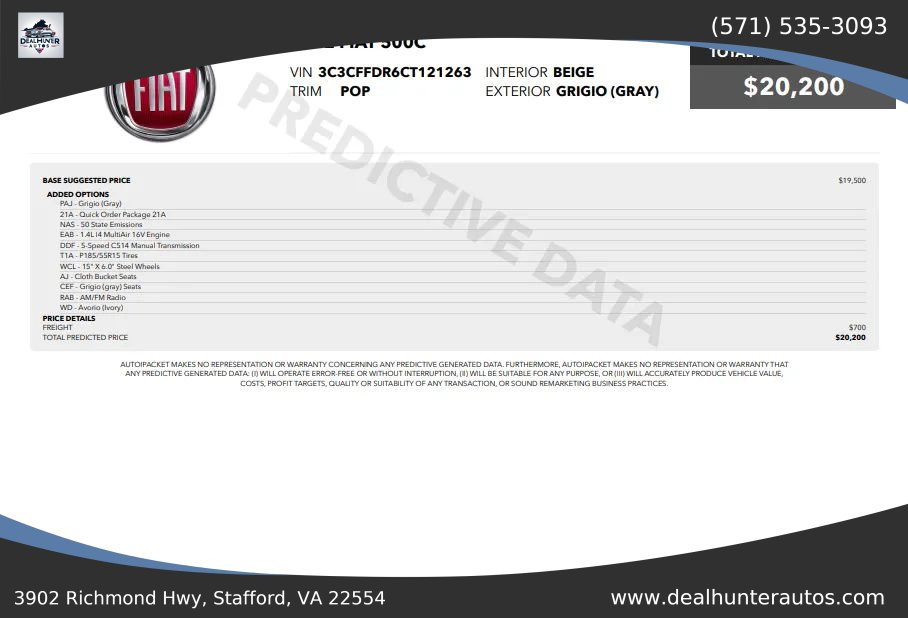 Used 2012 FIAT 500 Pop FWD image 37