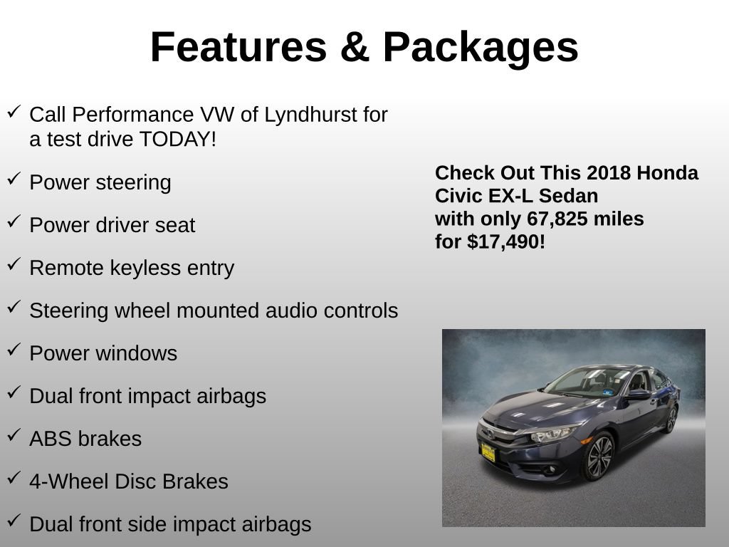 Used 2018 Honda Civic EX-L image 4