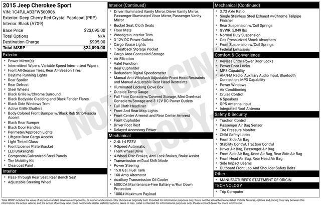 Used 2015 Jeep Cherokee Sport image 7