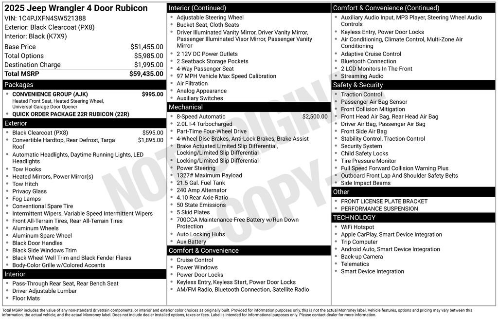 Used 2025 Jeep Wrangler Unlimited Rubicon w/ Convenience Group image 12