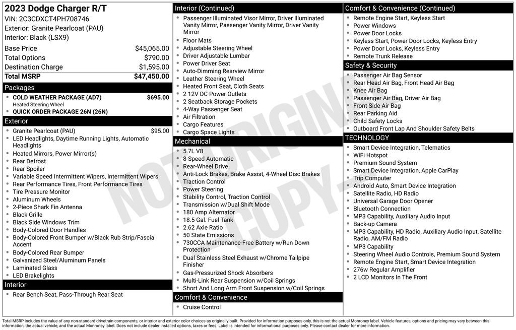 Used 2023 Dodge Charger R/T w/ Cold Weather Package RWD image 5