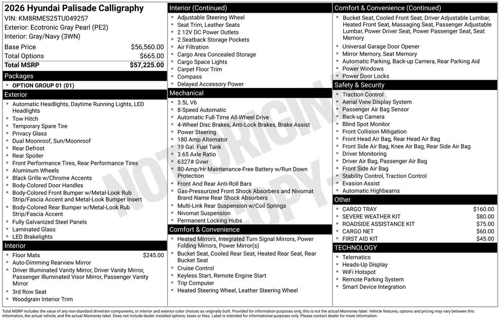 New 2026 Hyundai Palisade Calligraphy image 46