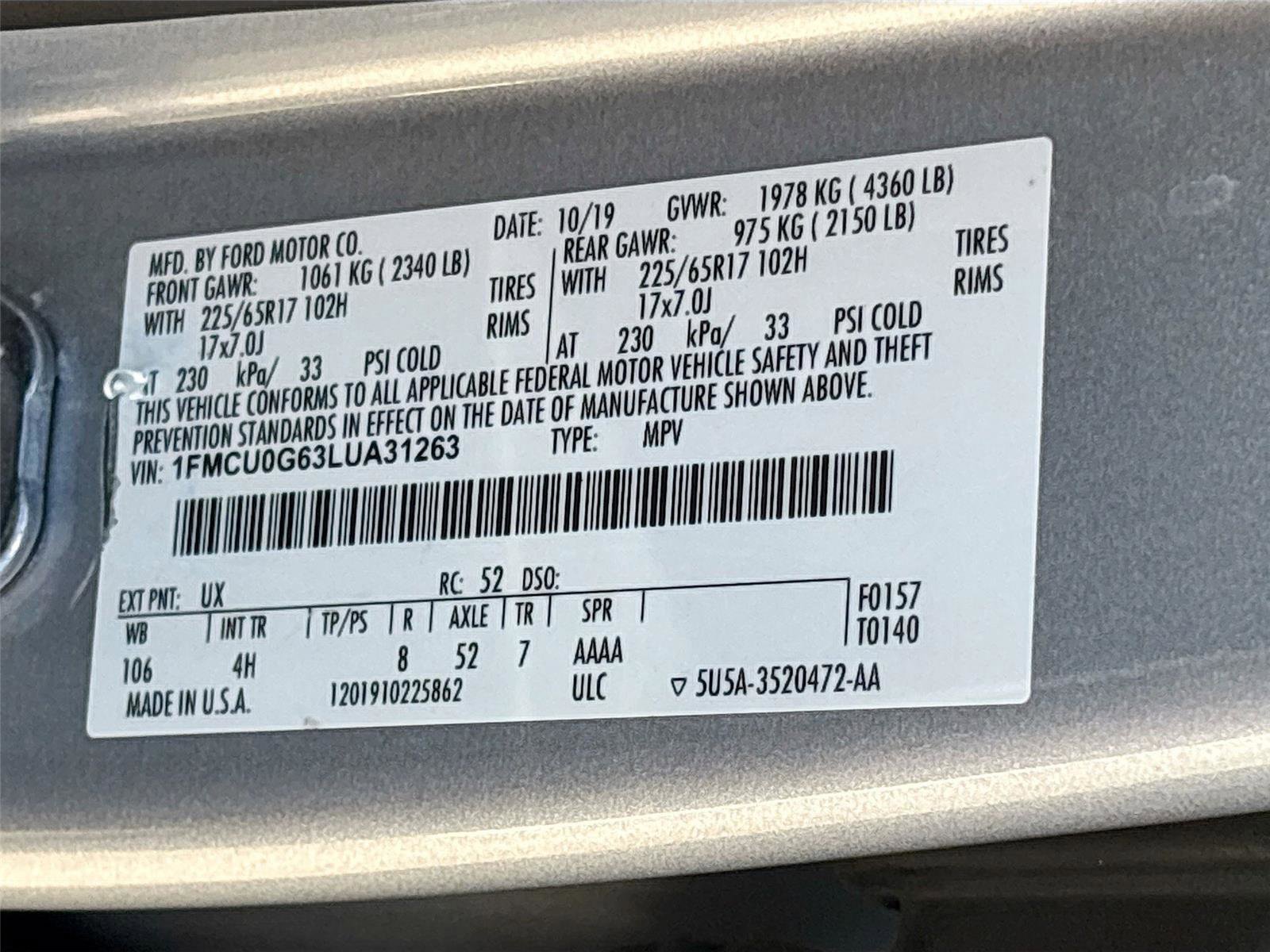 Used 2020 Ford Escape SE image 32