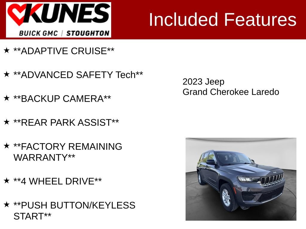 Used 2023 Jeep Grand Cherokee Laredo AWD/4WD image 2