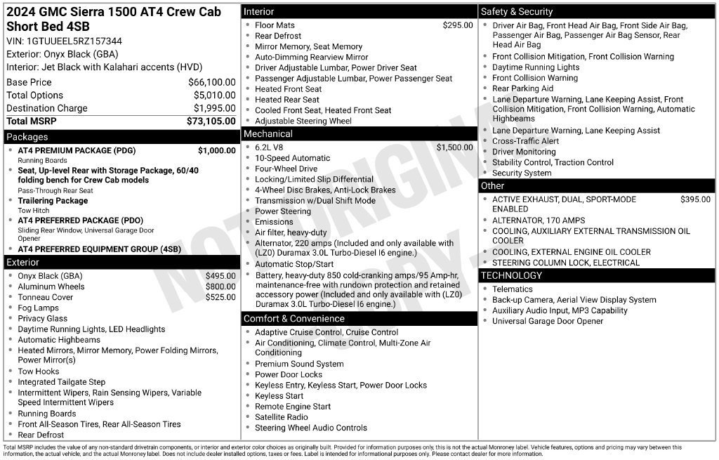 Used 2024 GMC Sierra 1500 AT4 w/ AT4 Premium Package AWD/4WD image 4