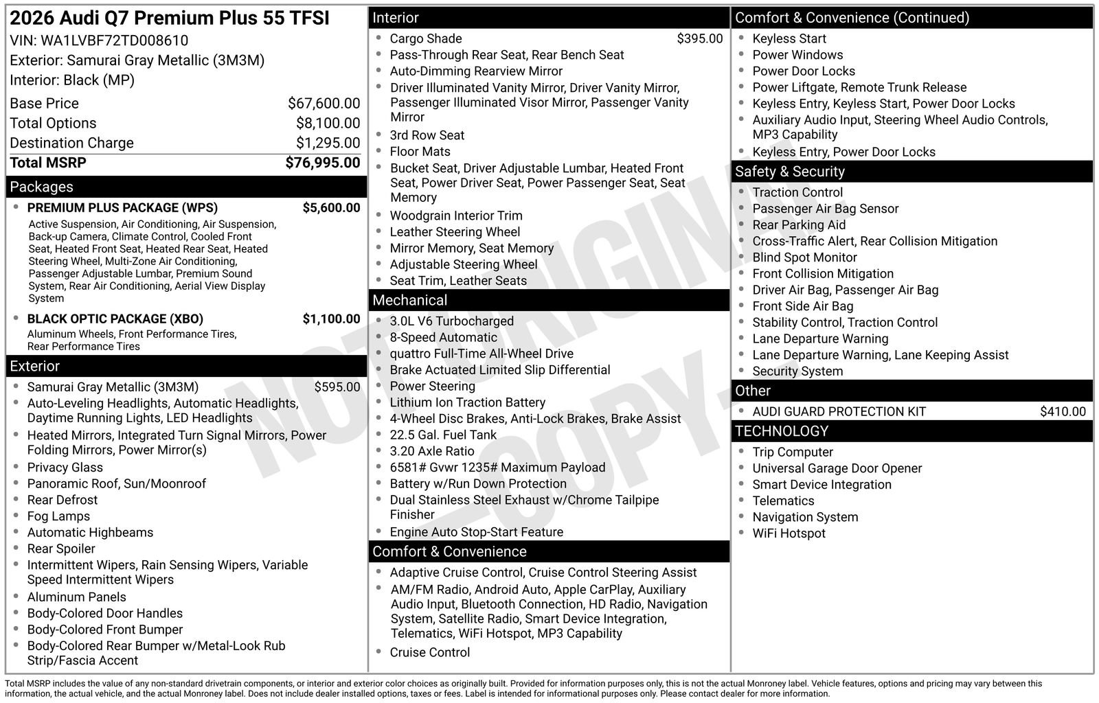 Certified 2026 Audi Q7 2.0T Premium Plus w/ Premium Plus Package AWD/4WD image 42