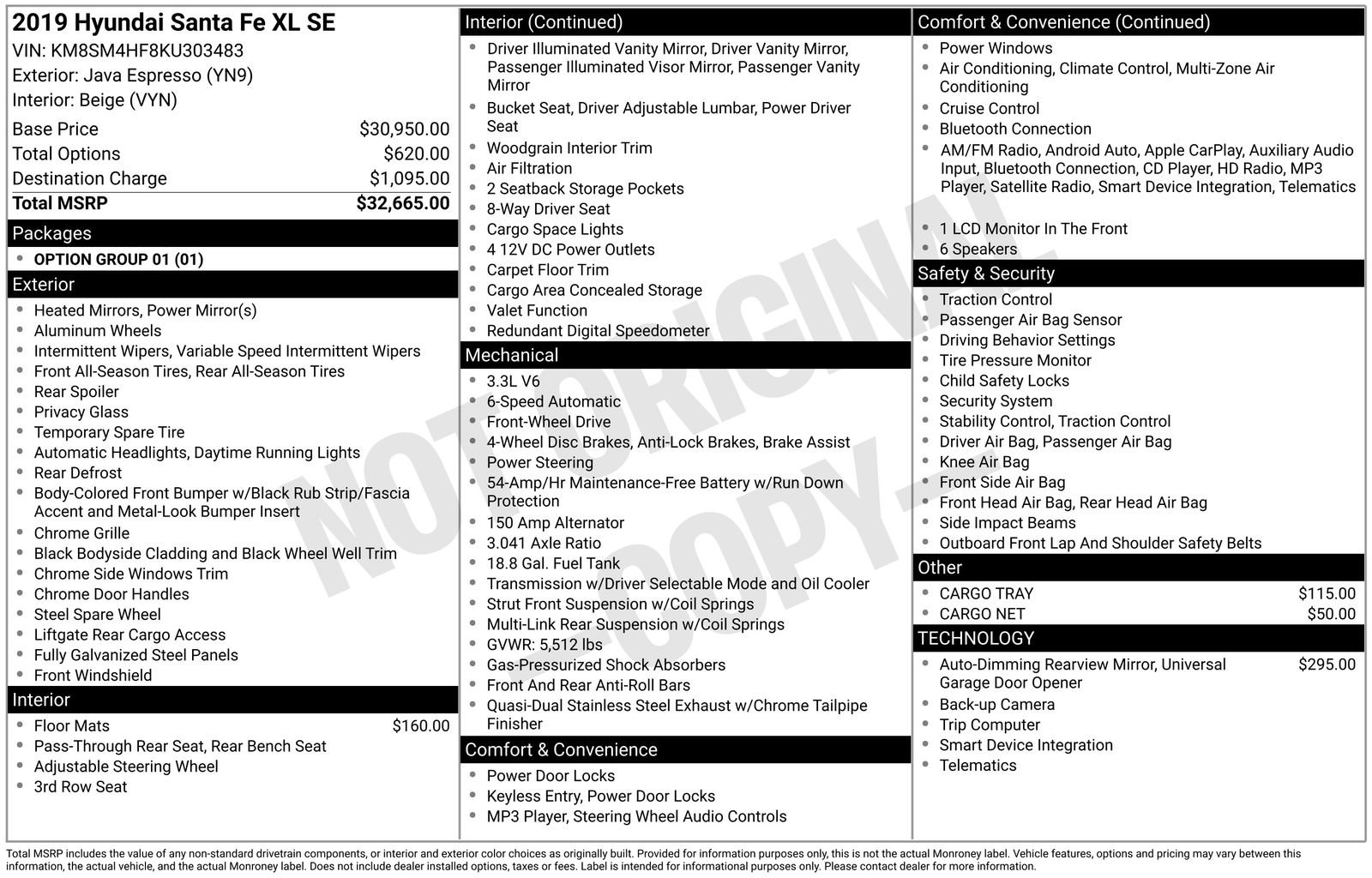 Used 2019 Hyundai Santa Fe XL SE FWD image 6