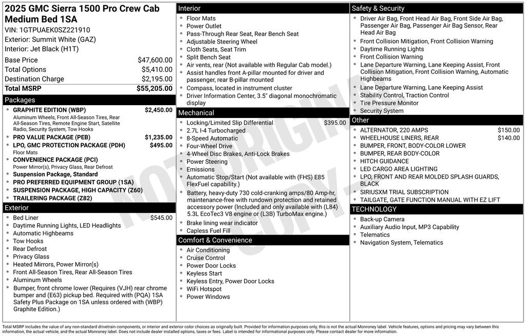 Used 2025 GMC Sierra 1500 Pro w/ Graphite Edition image 8