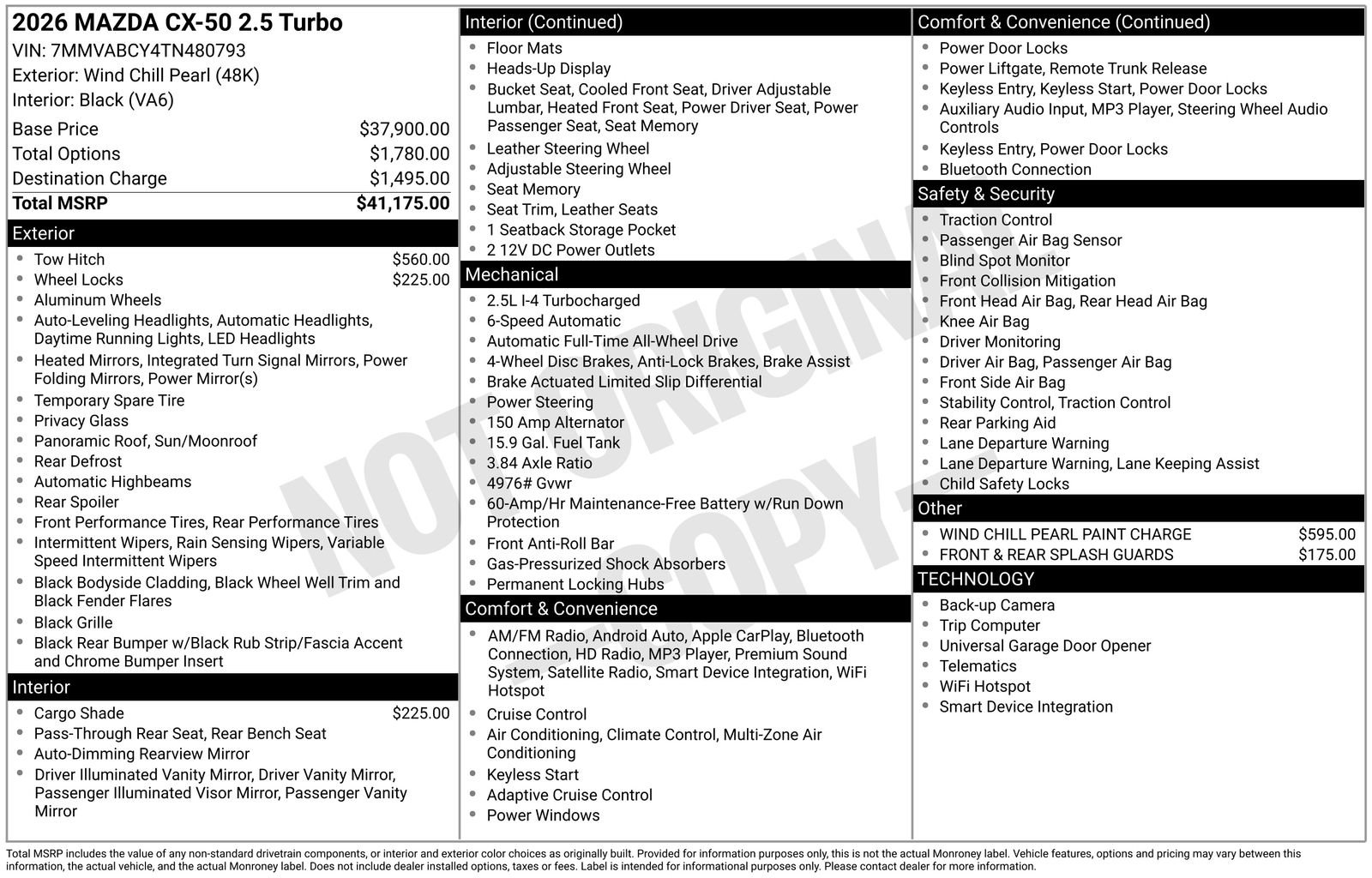 New 2026 MAZDA CX-50 AWD 2.5 S image 28