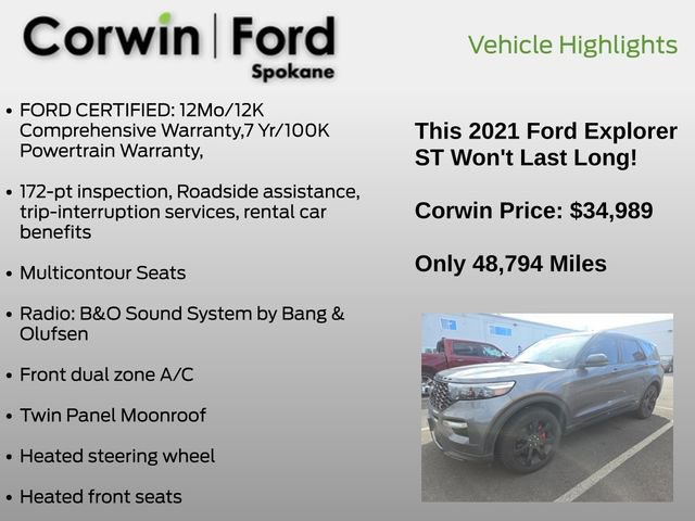 Used 2021 Ford Explorer ST w/ ST Street Pack image 12