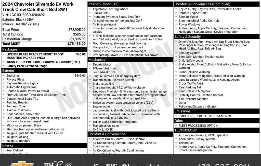New 2024 Chevrolet Silverado EV W/T image 7