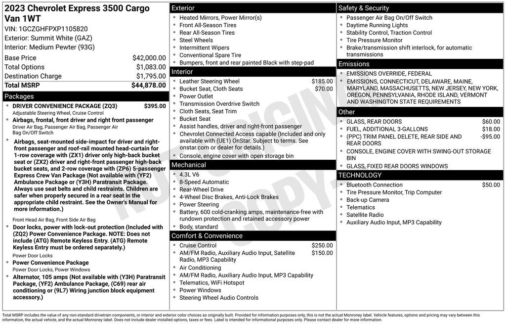 Used 2023 Chevrolet Express 3500 Extended w/ Driver Convenience Package image 26