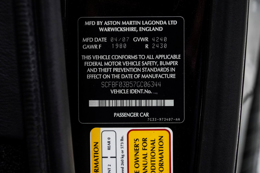 Used 2007 Aston Martin V8 Vantage Coupe RWD image 41