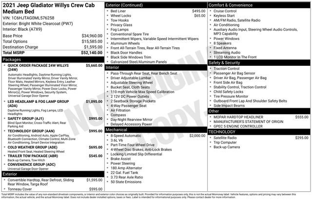 Used 2021 Jeep Gladiator Willys image 6