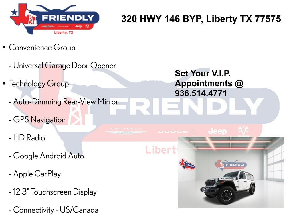 New 2025 Jeep Wrangler Unlimited Rubicon 4xe w/ Safety Group AWD/4WD image 10