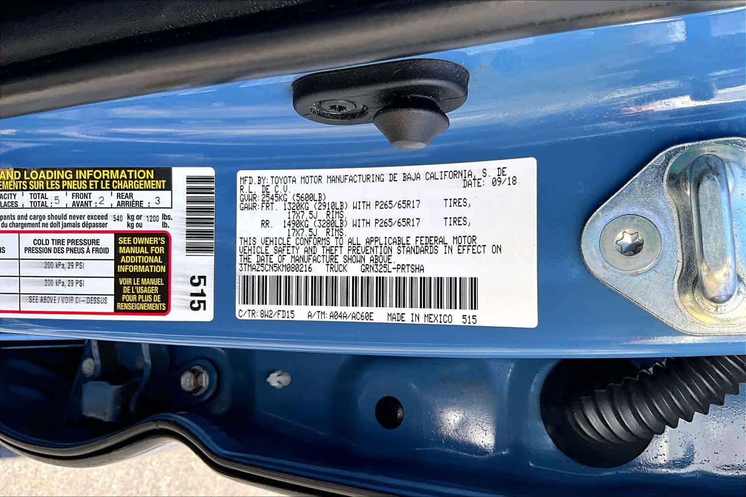 Used 2019 Toyota Tacoma TRD Sport w/ Technology Package RWD image 35