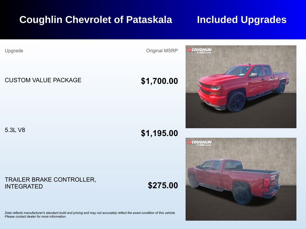 Used 2018 Chevrolet Silverado 1500 Custom w/ Custom Value Package image 3