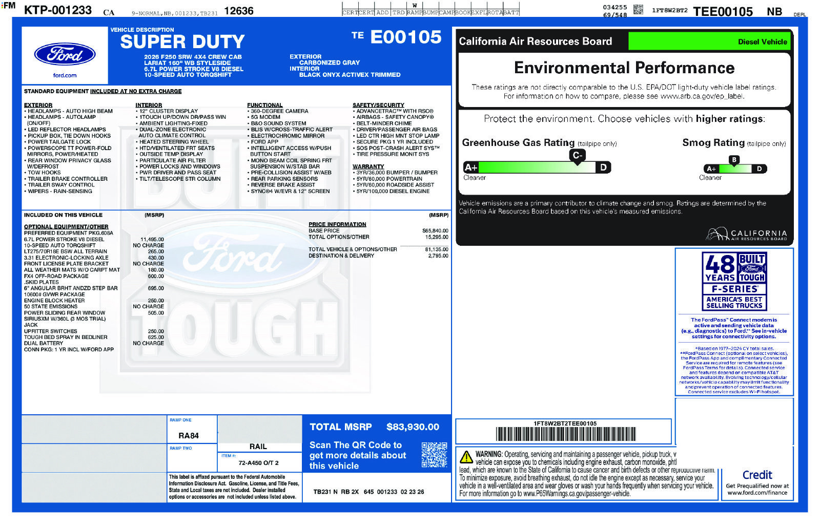 New 2026 Ford F250 Lariat w/ FX4 Off-Road Package AWD/4WD image 28
