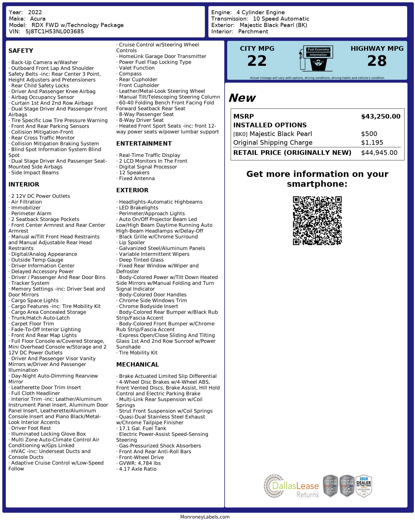 Used 2022 Acura RDX FWD w/ Technology Package image 3