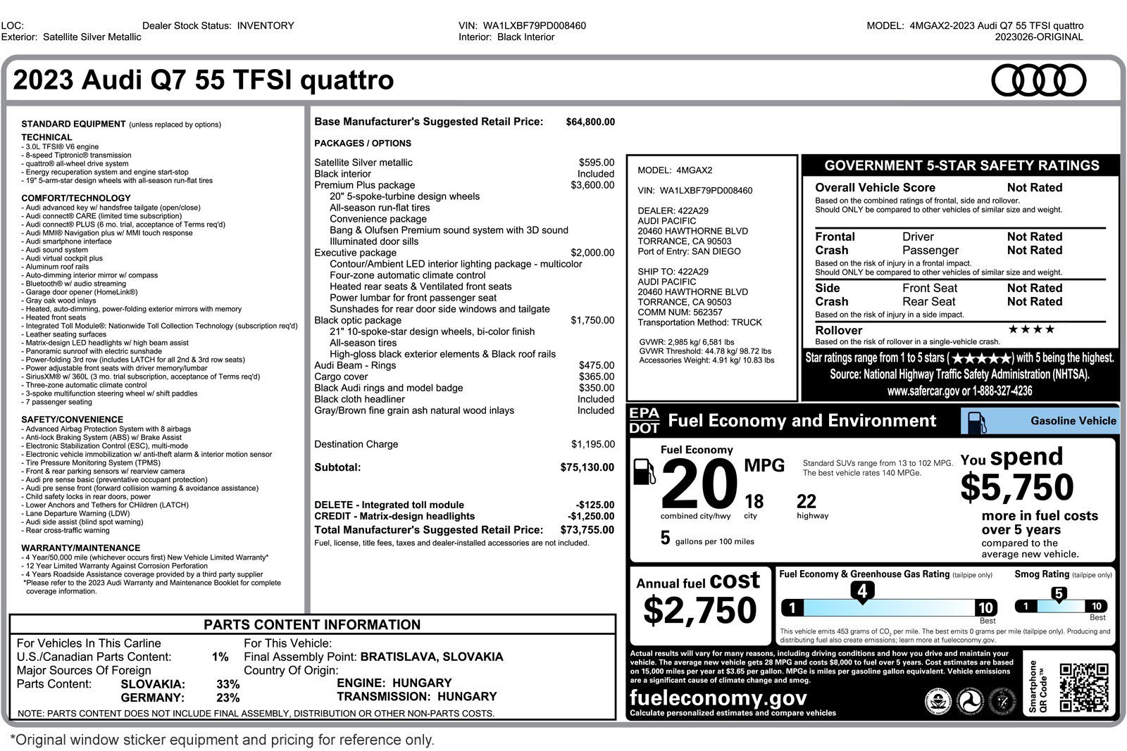 Used 2023 Audi Q7 3.0T Premium Plus w/ Premium Plus Package image 2