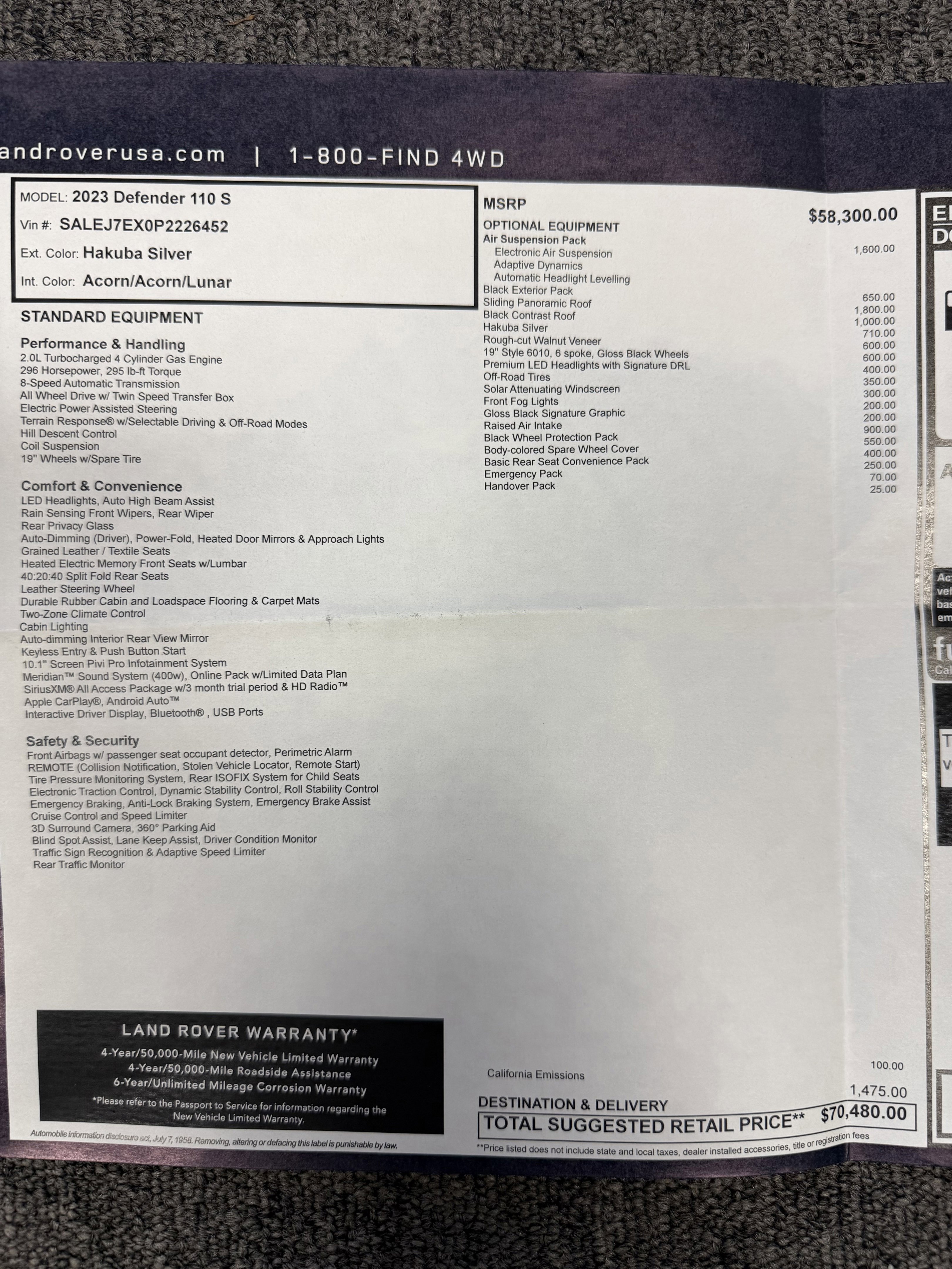 Used 2023 Land Rover Defender 110 S image 29