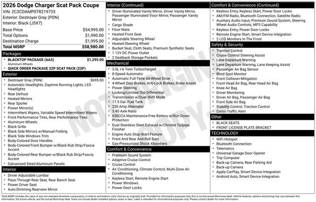 New 2026 Dodge Charger Scat Pack w/ Blacktop Package image 30