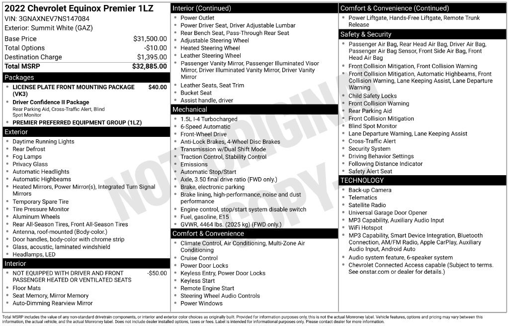 Used 2022 Chevrolet Equinox Premier FWD image 26