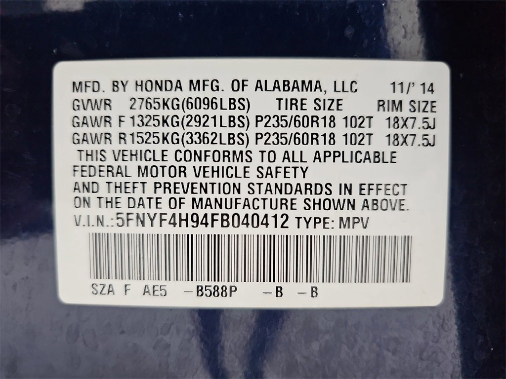 Used 2015 Honda Pilot Touring image 57
