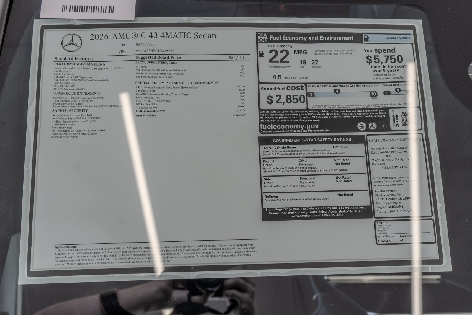 Used 2026 Mercedes-Benz C 43 AMG 4MATIC Sedan image 36