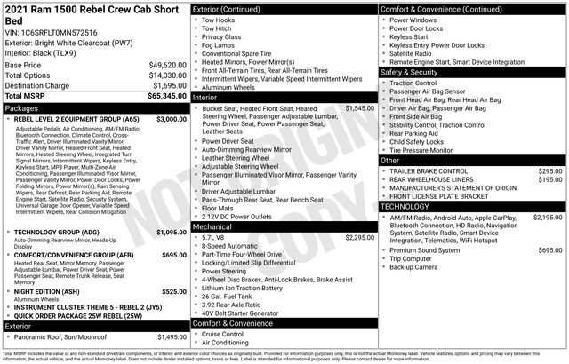 Used 2021 RAM 1500 Rebel w/ Rebel Level 2 Equipment Group image 5