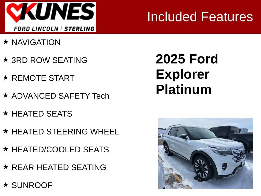 Used 2025 Ford Explorer Platinum w/ Ultimate Package image 2
