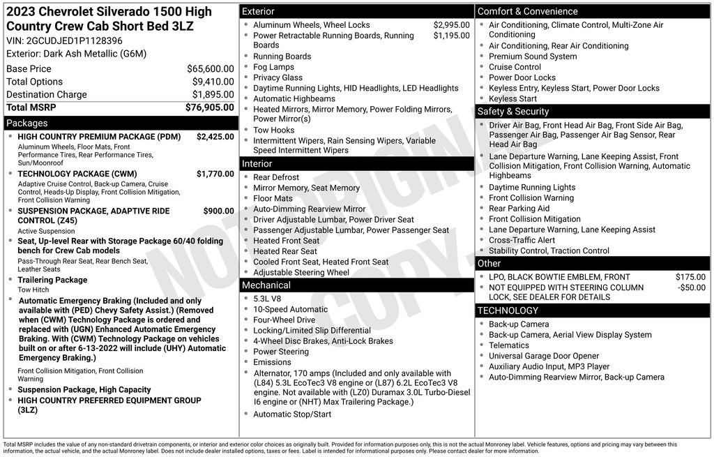 Used 2023 Chevrolet Silverado 1500 High Country w/ High Country Premium Package image 6