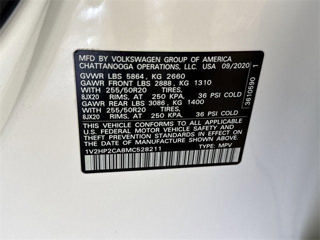Used 2021 Volkswagen Atlas SE image 30