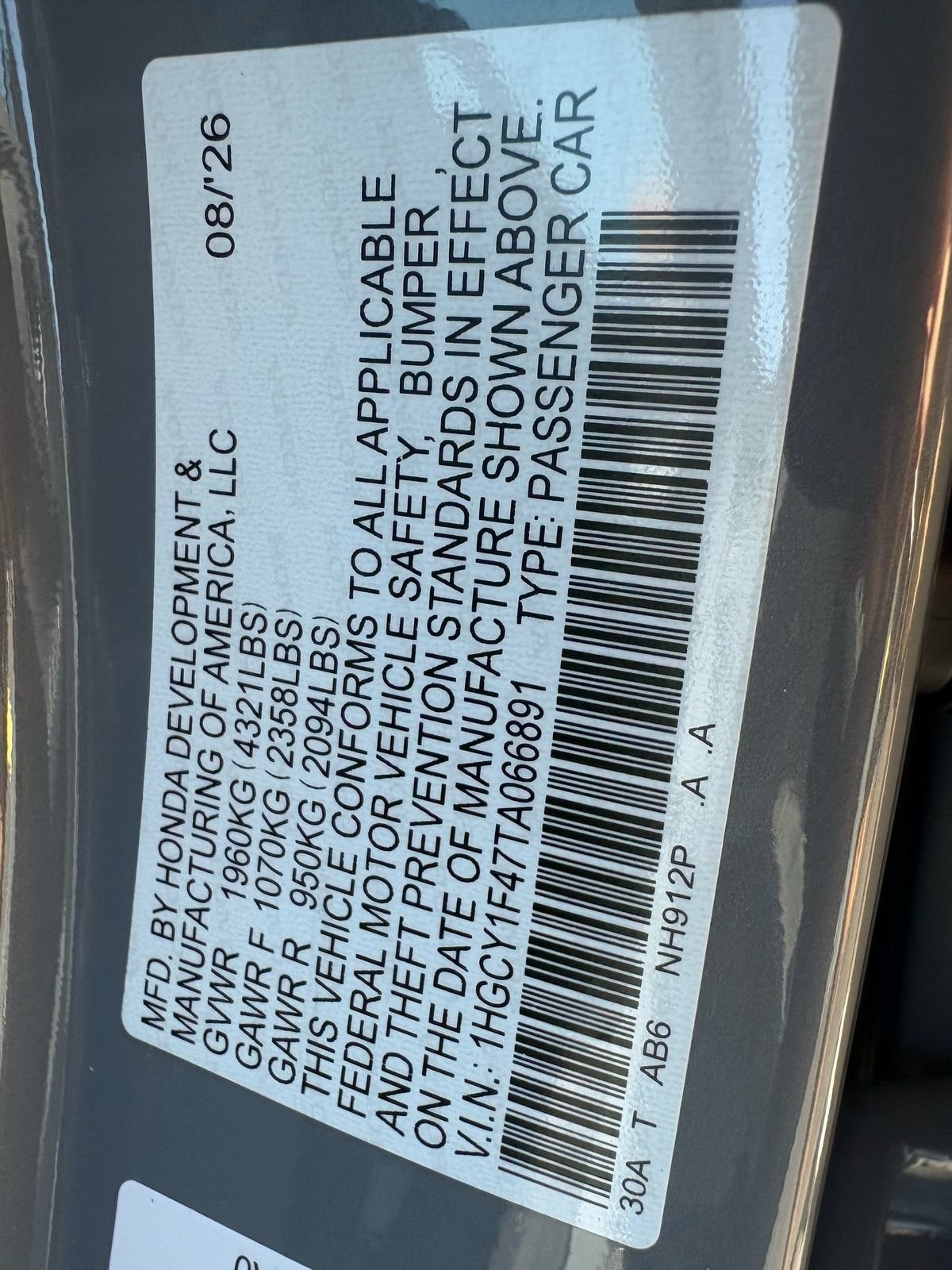 New 2026 Honda Accord SE image 33