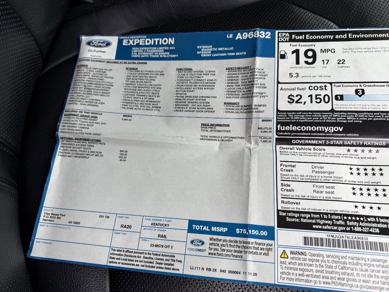 Used 2020 Ford Expedition Limited w/ Equipment Group 302A image 24