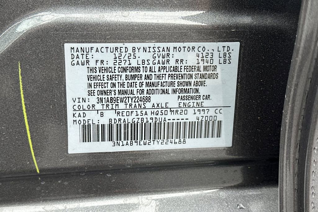 New 2026 Nissan Sentra SL w/ Floor Mat Package image 27