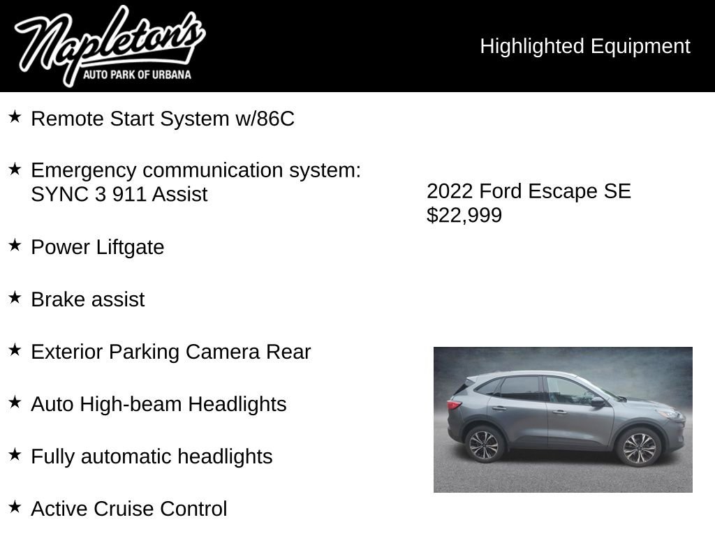 Used 2022 Ford Escape SE w/ SE Sport Appearance Package image 5