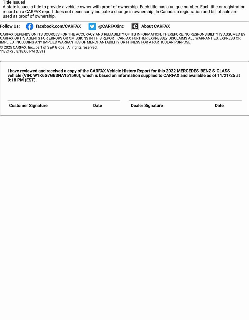 Used 2022 Mercedes-Benz S 580 4MATIC Sedan w/ AMG Line Package image 32